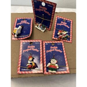 VTG 1995 Cheryl Ann Santas Toyshop Collectible Mini Ornament K Mart Lot Of 5 NOS